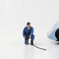 1:18 Figure Mechanic Tony Suit Blue Tire Pressure American Diorama Figures