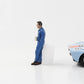 1:18 Figure Mechanic Larry Suit Blue Takes Break American Diorama Figures