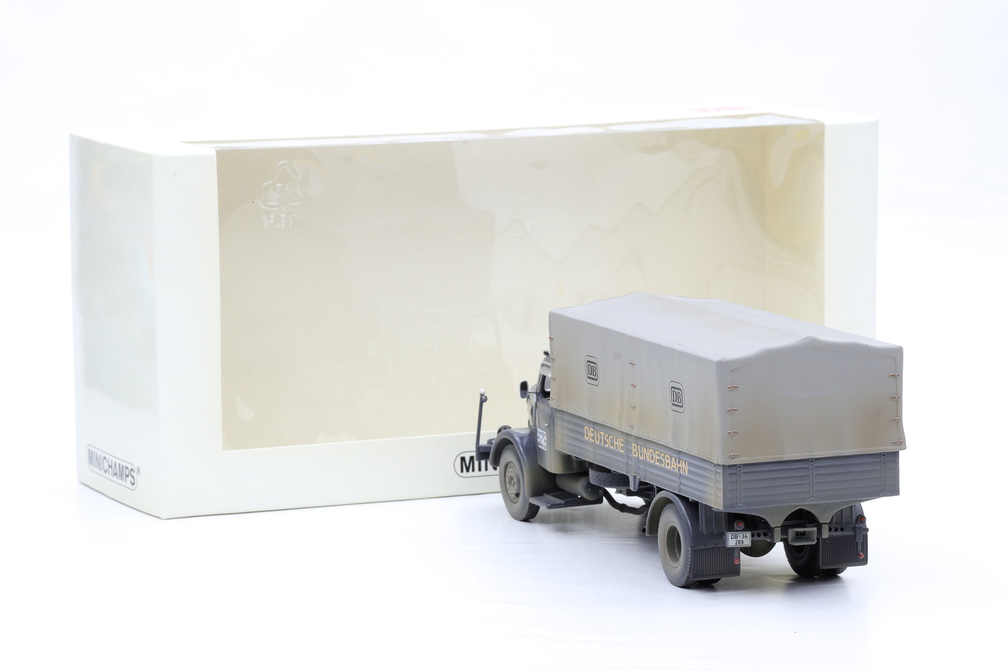 1:43 Minichamps LKW Henschel Lkw Deutsche Bundesbahn / gebraucht - Spiegel re fehlt