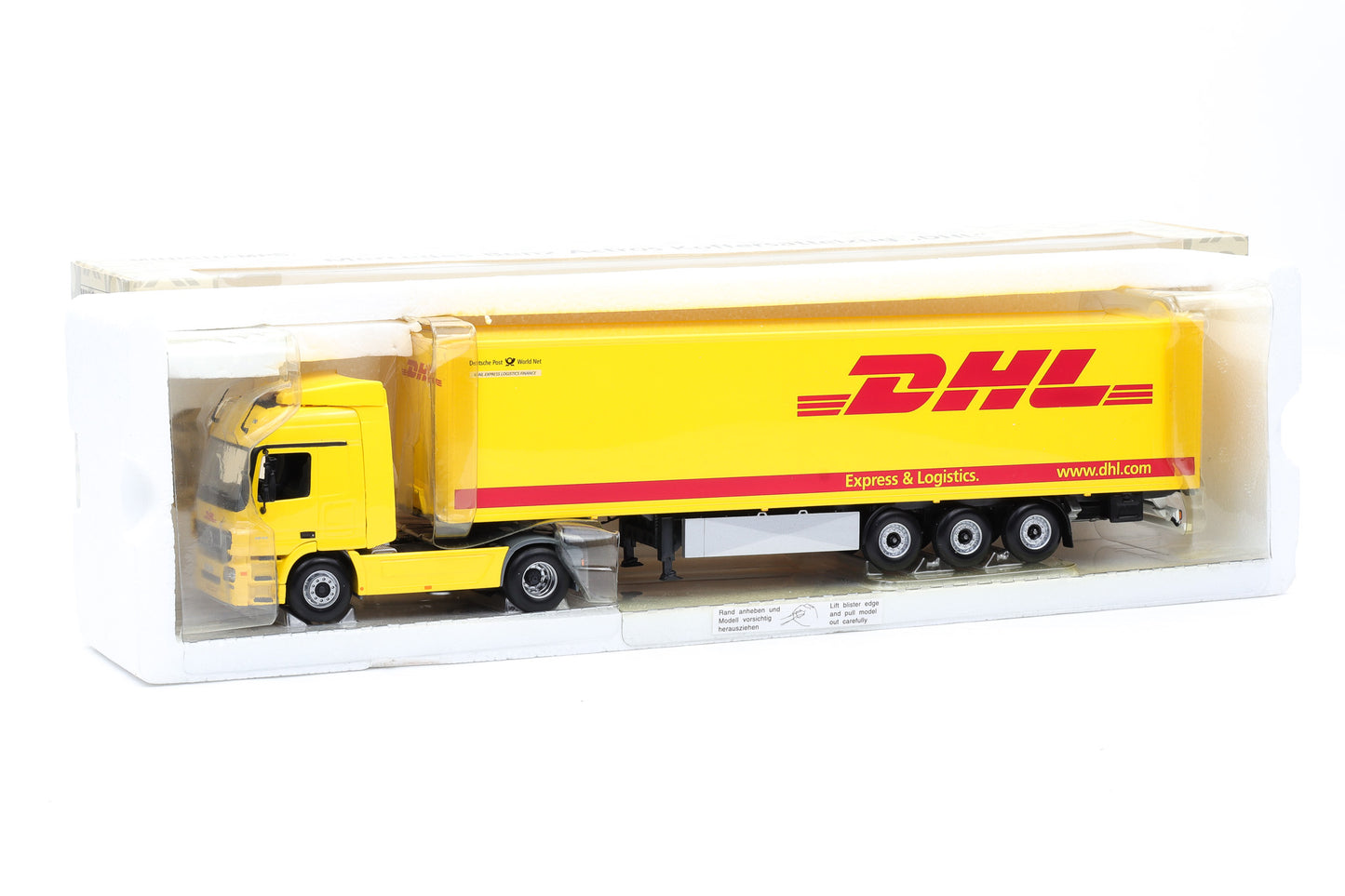 1:43 Minichamps LKW Mercedes-Benz Actros 1844LS Koffersattelzug DHL