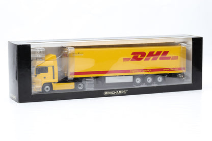 1:43 Minichamps LKW MAN TGA 18.430 LX Koffersattelzug DHL NEU