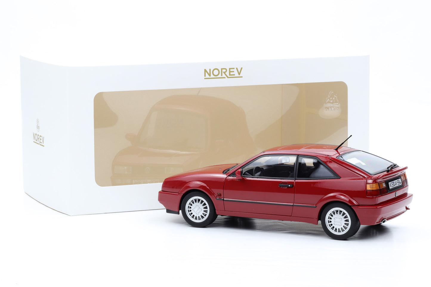 1:18 Norev VW Volkswagen Corrado G60 1989 Tornado Red 188661 + Vitrine