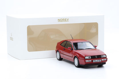 1:18 Norev VW Volkswagen Corrado G60 1989 Tornado Red 188661 + Vitrine