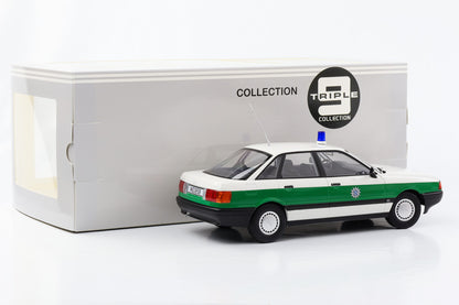 1:18 Audi 80 B3 1989 Police verde-blanco Triple 9 diecast orig