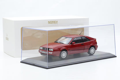 1:18 Norev VW Volkswagen Corrado G60 1989 Tornado Red 188661 + Vitrine