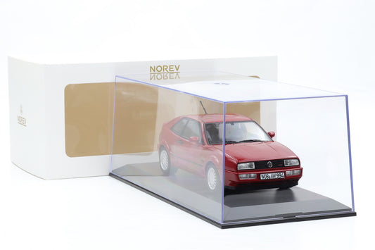 1:18 Norev VW Volkswagen Corrado G60 1989 Tornado Red 188661 + Vitrine