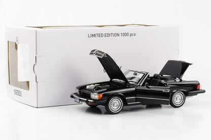 1:18 Mercedes-Benz 450 SL R107 US-Version American Gigolo 1979 schwarz Norev