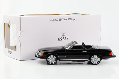 1:18 Mercedes-Benz 450 SL R107 US-Version American Gigolo 1979 schwarz Norev