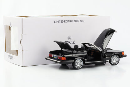 1:18 Mercedes-Benz 450 SL R107 US-Version American Gigolo 1979 schwarz Norev