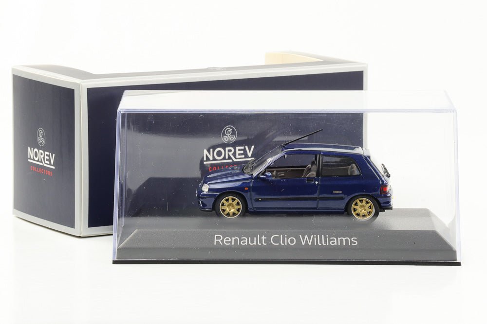 1:43 Renault Clio Williams 1996 bleu métallisé Norev 517521