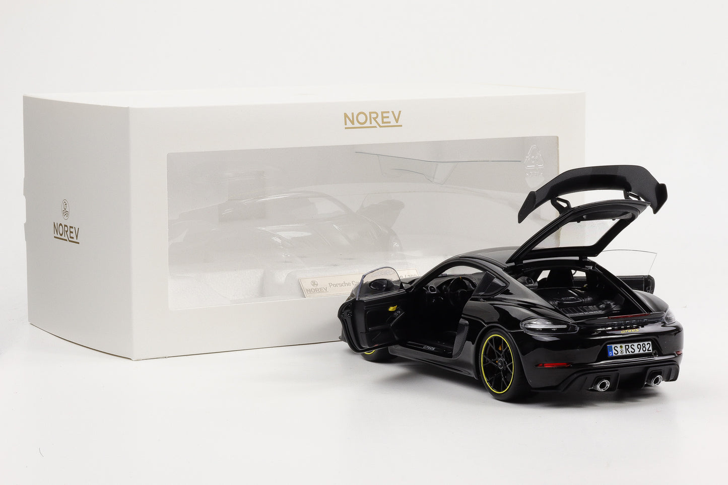 1:18 Norev Porsche 718 Cayman GT4 RS Weissach schwarz 187251 limited