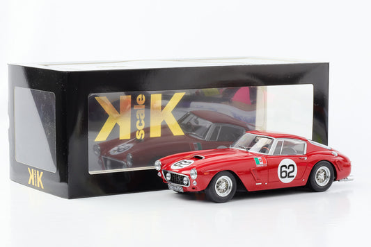 1:18 Ferrari 250 GT SWB #62 Winner Monza 1960 vermelho fundido em escala KK