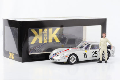 1:18 فيراري 250 GTO لومان 1963 #25 Dumay Dernier KK-Scale diecast مع الشكل