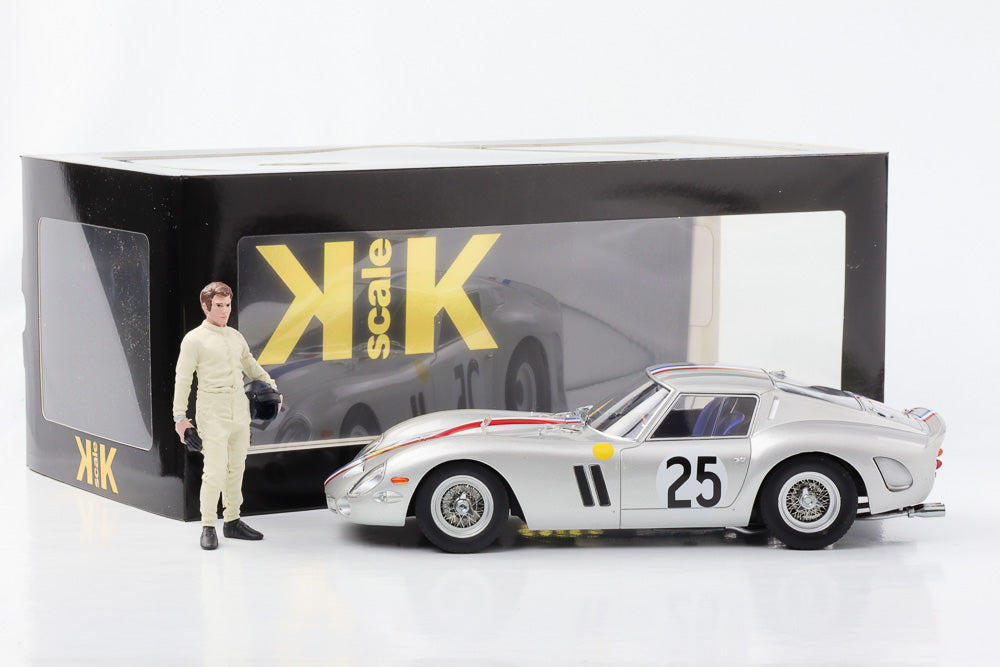 1:18 Ferrari 250 GTO Le Mans 1963 #25 Dumay Dernier KK-Scale pressofuso con figura