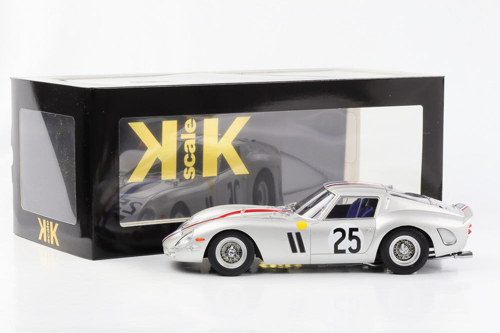 1:18 Ferrari 250 GTO Le Mans 1963 #25 P. Dumay/L. Dernier argento KK-Scale pressofuso 