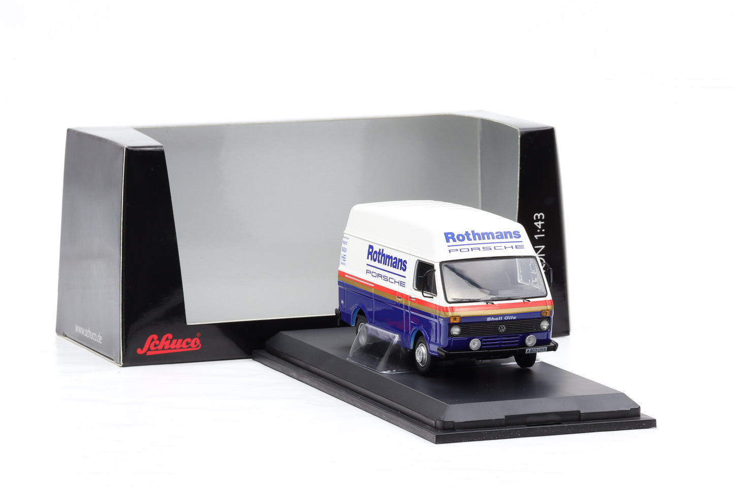 1:43 Schuco VW LT Kasten mit Hochdach Rothmans Porsche 450368300