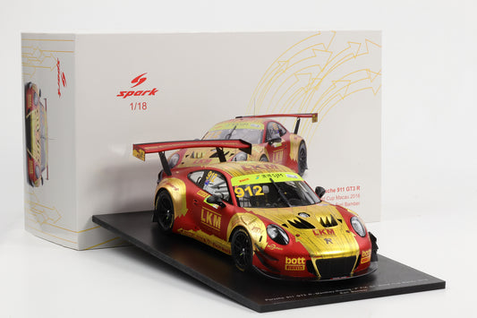 1:18 Spark Porsche 911 GT3 R 2018 Earl Bamber Manthey Racing Macau 18SA020