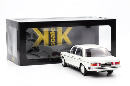 1:18 Mercedes-Benz 230E W123 Saloon 1975 weiss diecast KK Scale