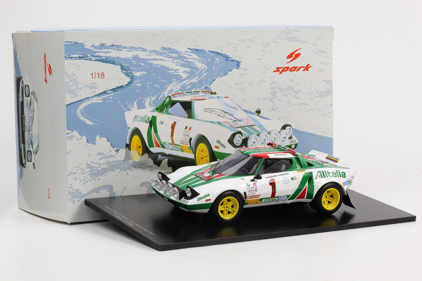 1:18 Spark Lancia Stratos HF #1 Winner Rally Monte Carlo 1977 Alitalia 18S635