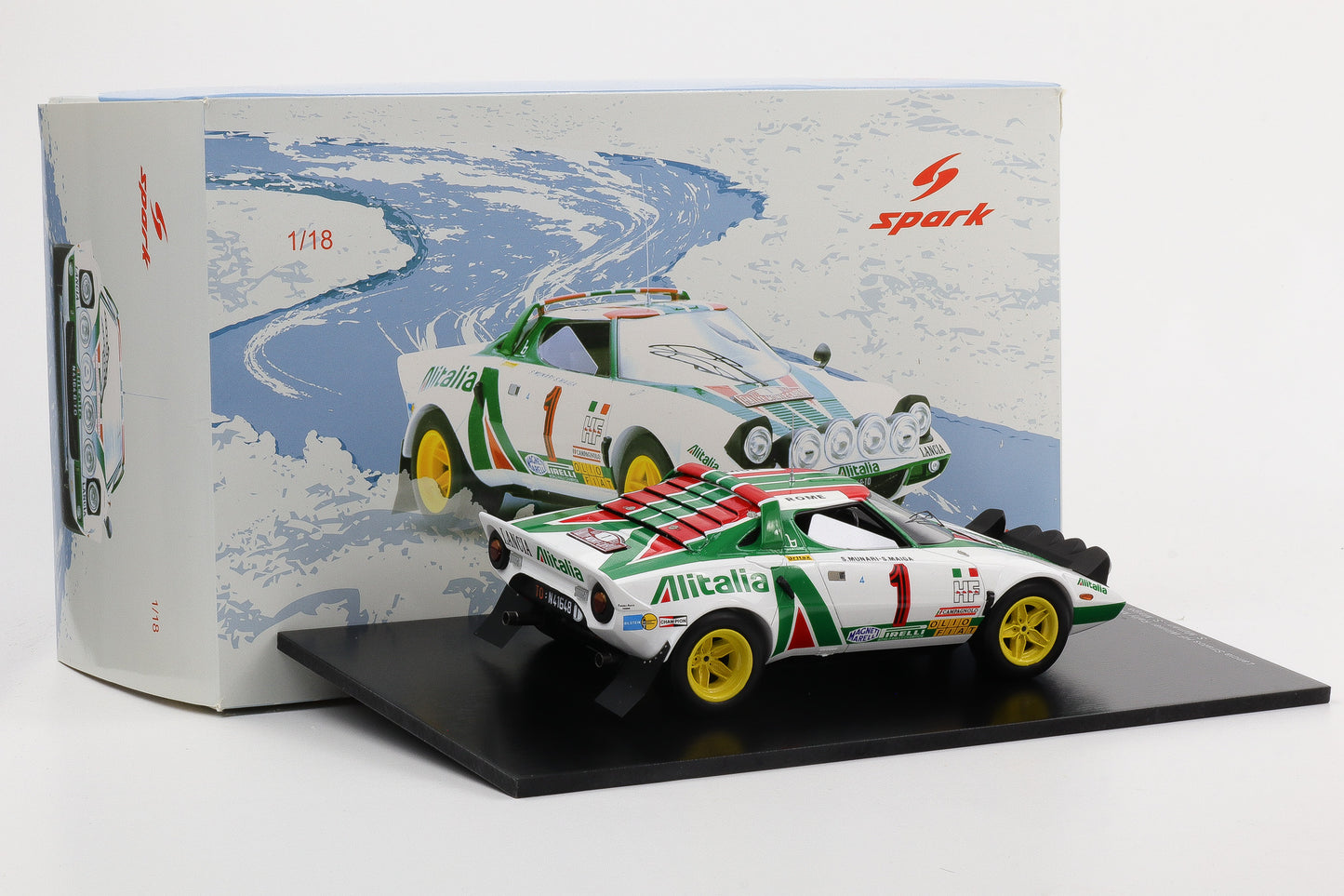 1:18 Spark Lancia Stratos HF #1 Winner Rally Monte Carlo 1977 Alitalia 18S635