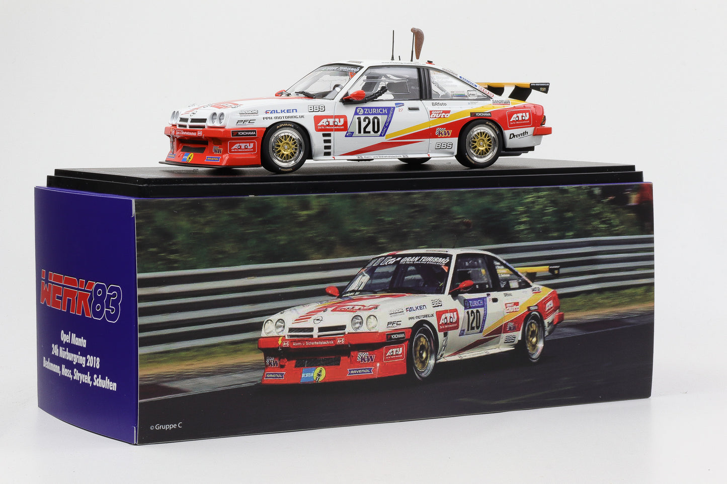 1:18 Werk83 Opel Manta B2 #120 Fuchsschwanz 24h Nürburgring 2018 Kiessling