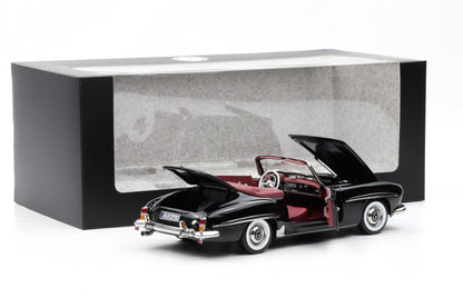 1:18 Norev Mercedes-Benz 190 SL Roadster W121 mit Softtop schwarz uni Dealer