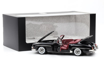 1:18 Norev Mercedes-Benz 190 SL Roadster W121 mit Softtop schwarz uni Dealer
