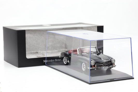 1:18 Norev Mercedes-Benz 190 SL Roadster W121 Softtop schwarz Dealer + Vitrine