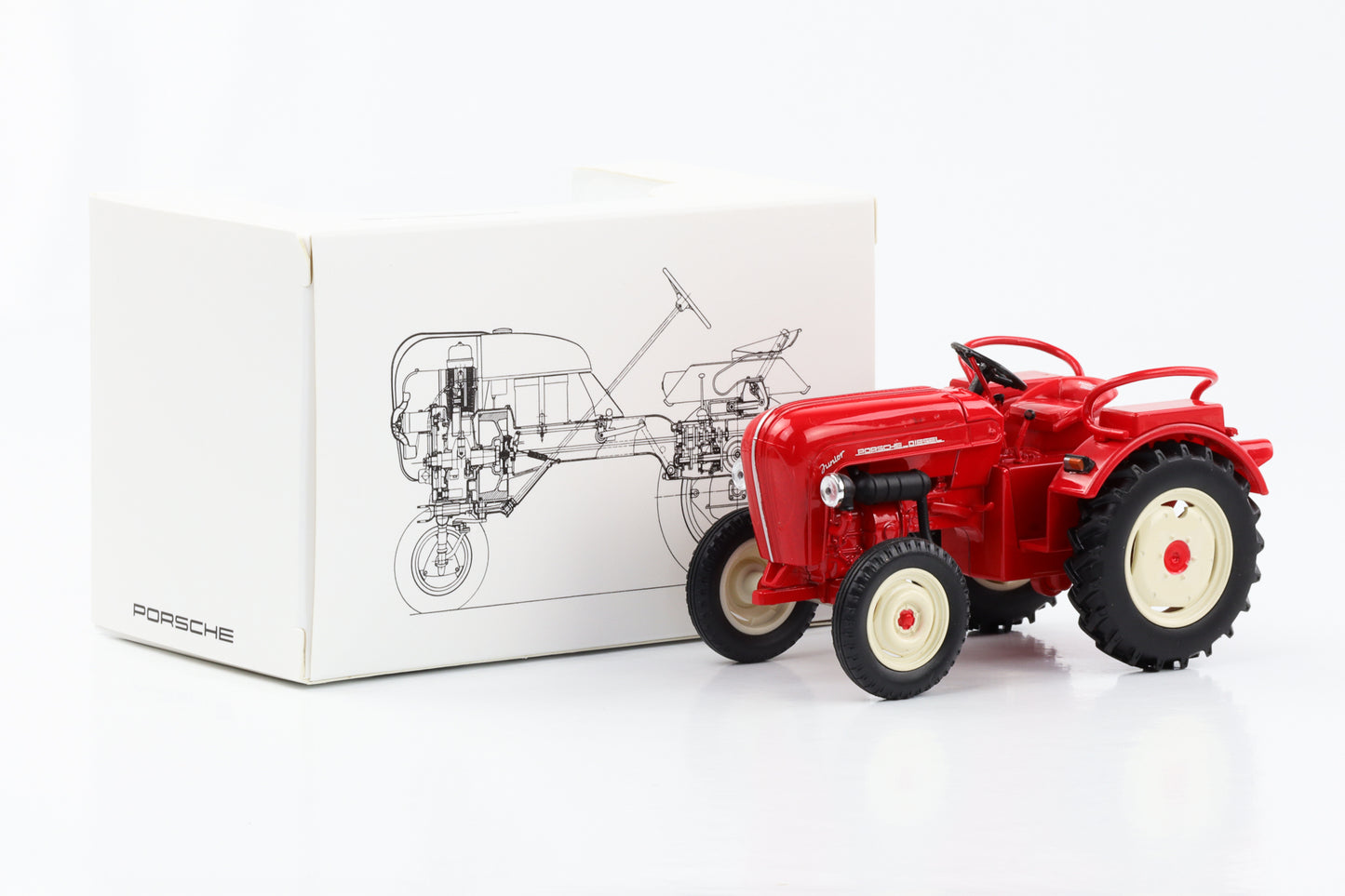 1:24 Porsche Diesel tractor Junior tractor indio rojo Welly