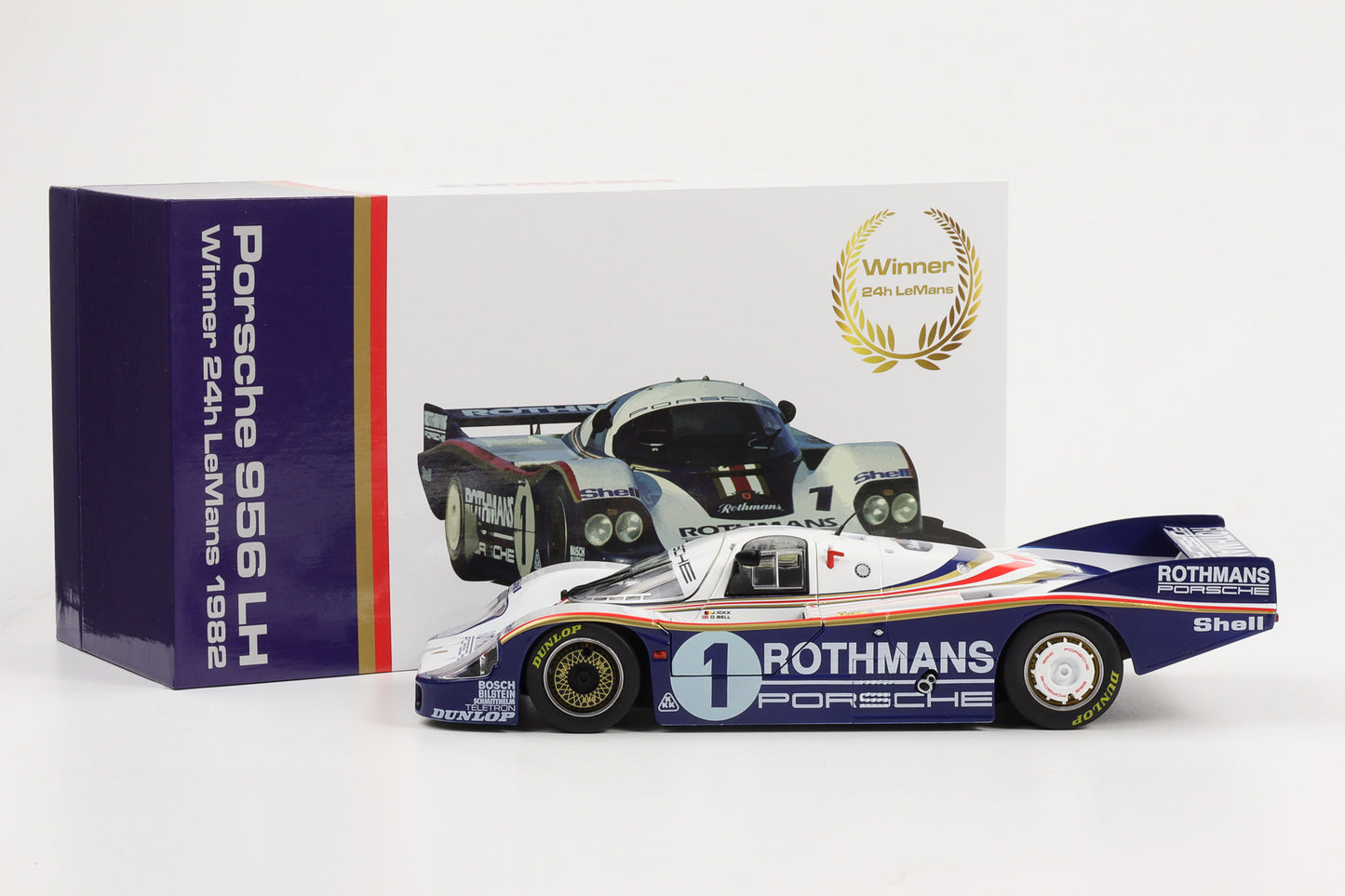 1:18 Werk83 956 LH Rothmans #1 Winner 24h LeMans 1982 Ickx Bell Giftbox