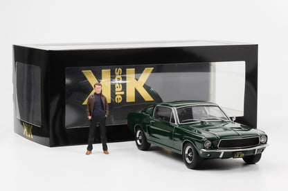 1:18 KK-Scale Ford Mustang GT Fastback 1968 like Bullitt Movie mit Figur McQueen