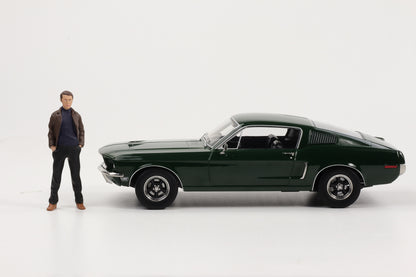 1:18 KK-Scale Ford Mustang GT Fastback 1968 like Bullitt Movie mit Figur McQueen
