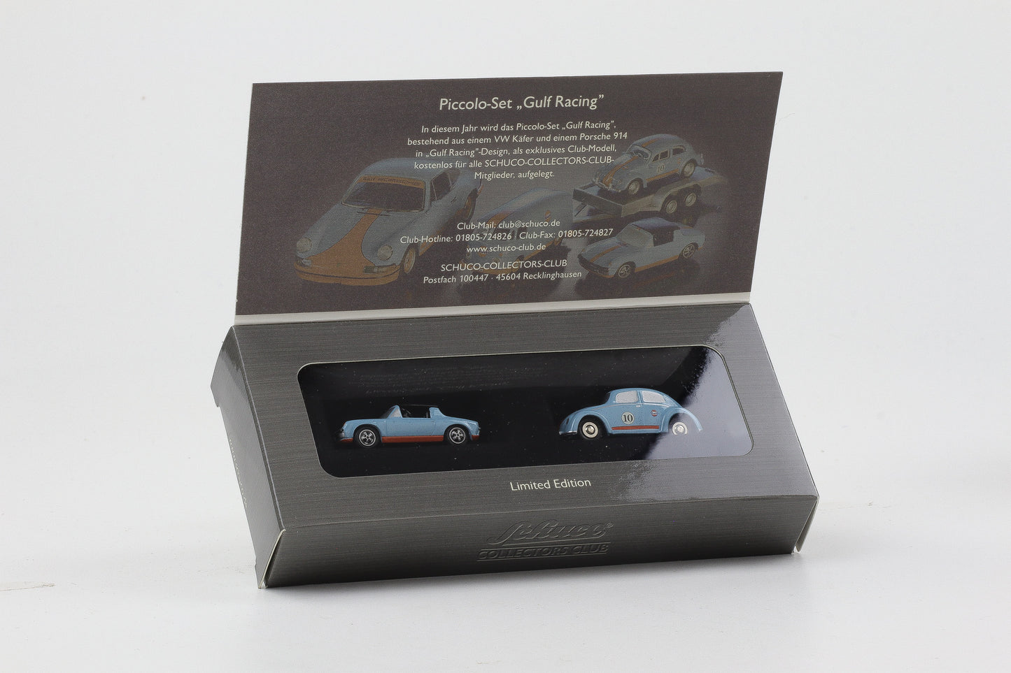 1:90 Schuco Piccolo Set VW Käfer Porsche 914 Gulf Racing Club-Modell 2010 Limitiert