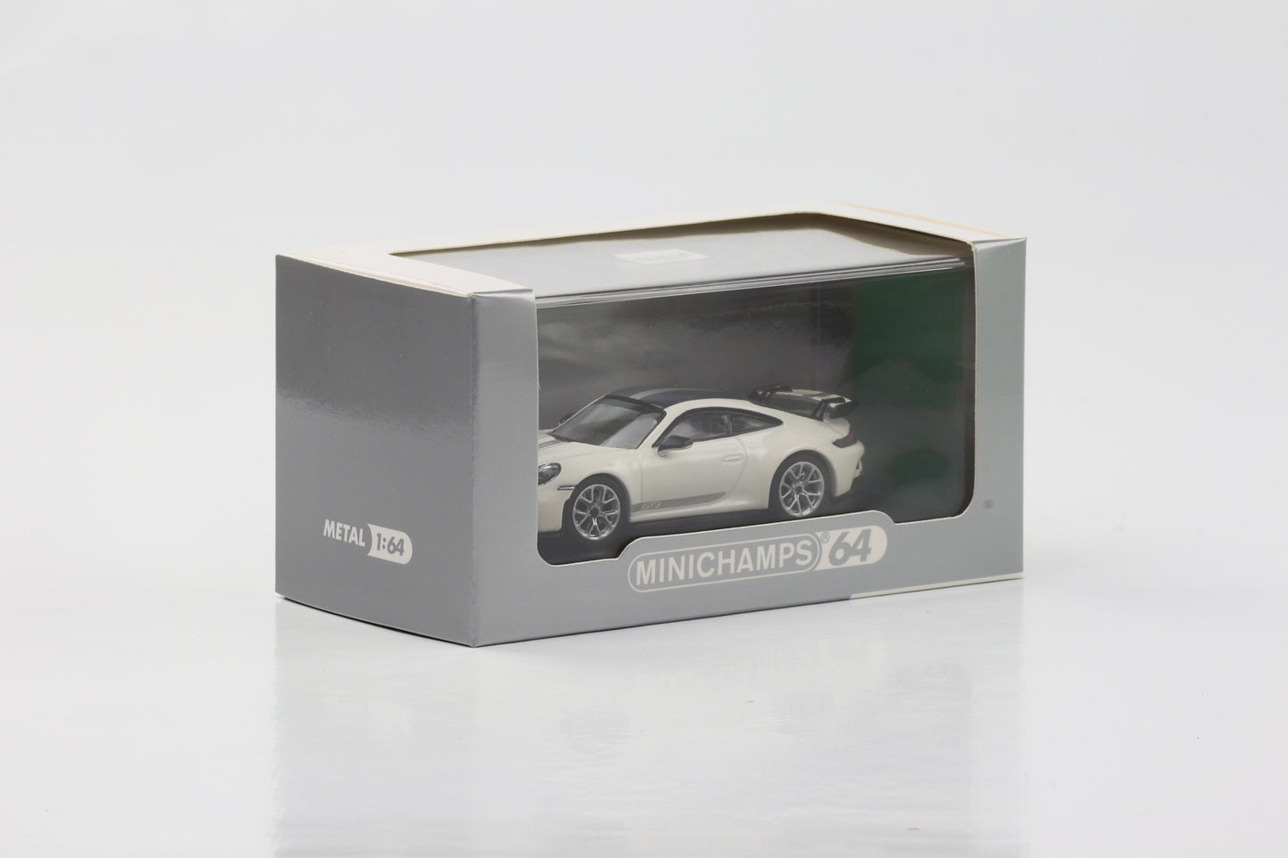 1:64 Porsche 911 992 GT3 2021 carrera white metallic Minichamps 64 diecast
