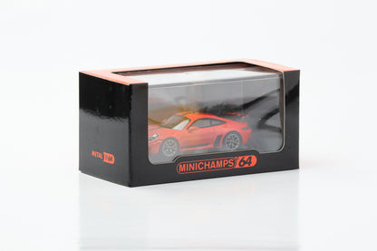 1:64 بورش 911 992 GT3 2021 لافا برتقالية Minichamps 64 diecast