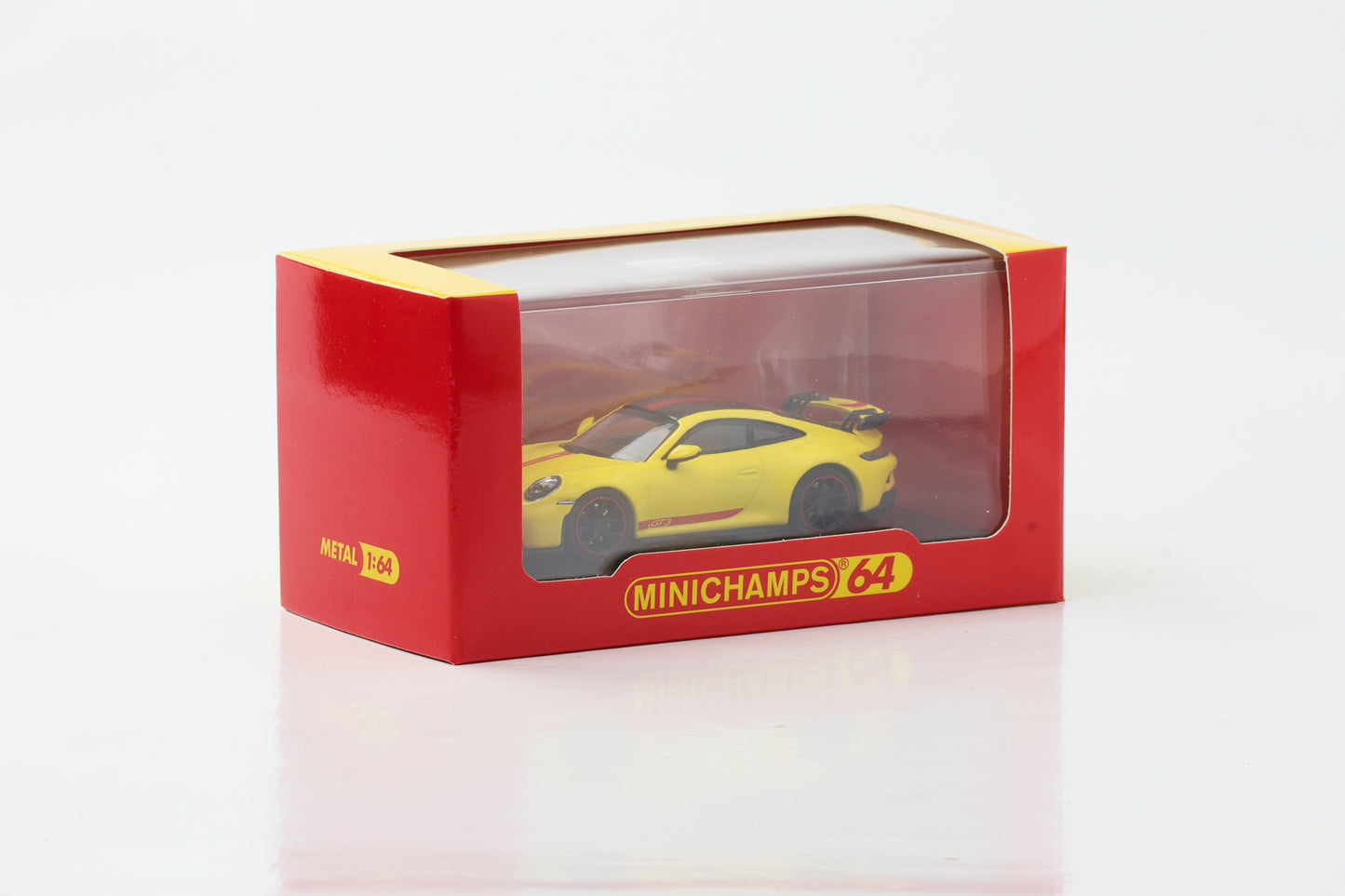 1:64 Porsche 911 992 GT3 2021 racing yellow Minichamps 64 diecast