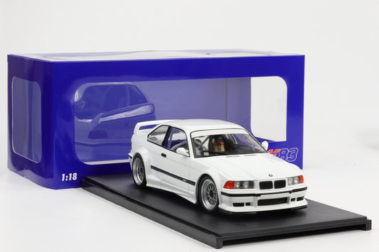 1:18 WERK83 BMW M3 E36 GTR Plain Body Street Version weiß diecast