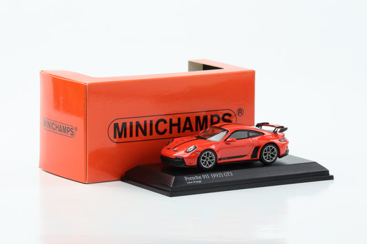 1:64 بورش 911 992 GT3 2021 لافا برتقالية Minichamps 64 diecast