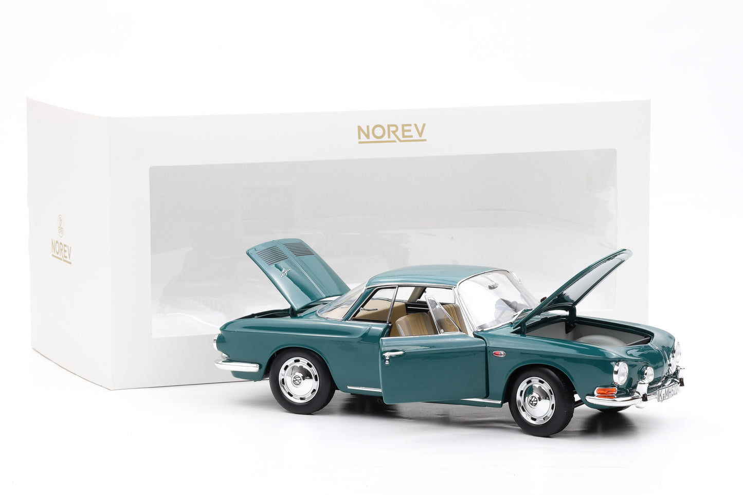 1:18 Norev VW Volkswagen Karmann Ghia 1500 Typ 34 1963 smaragd grün
