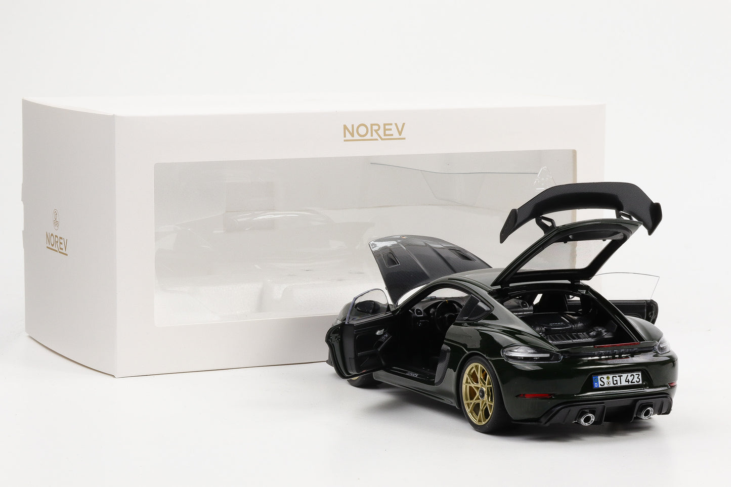 1:18 Norev Porsche 718 Cayman GT4 RS Weissachpaket brewstergreen 187250