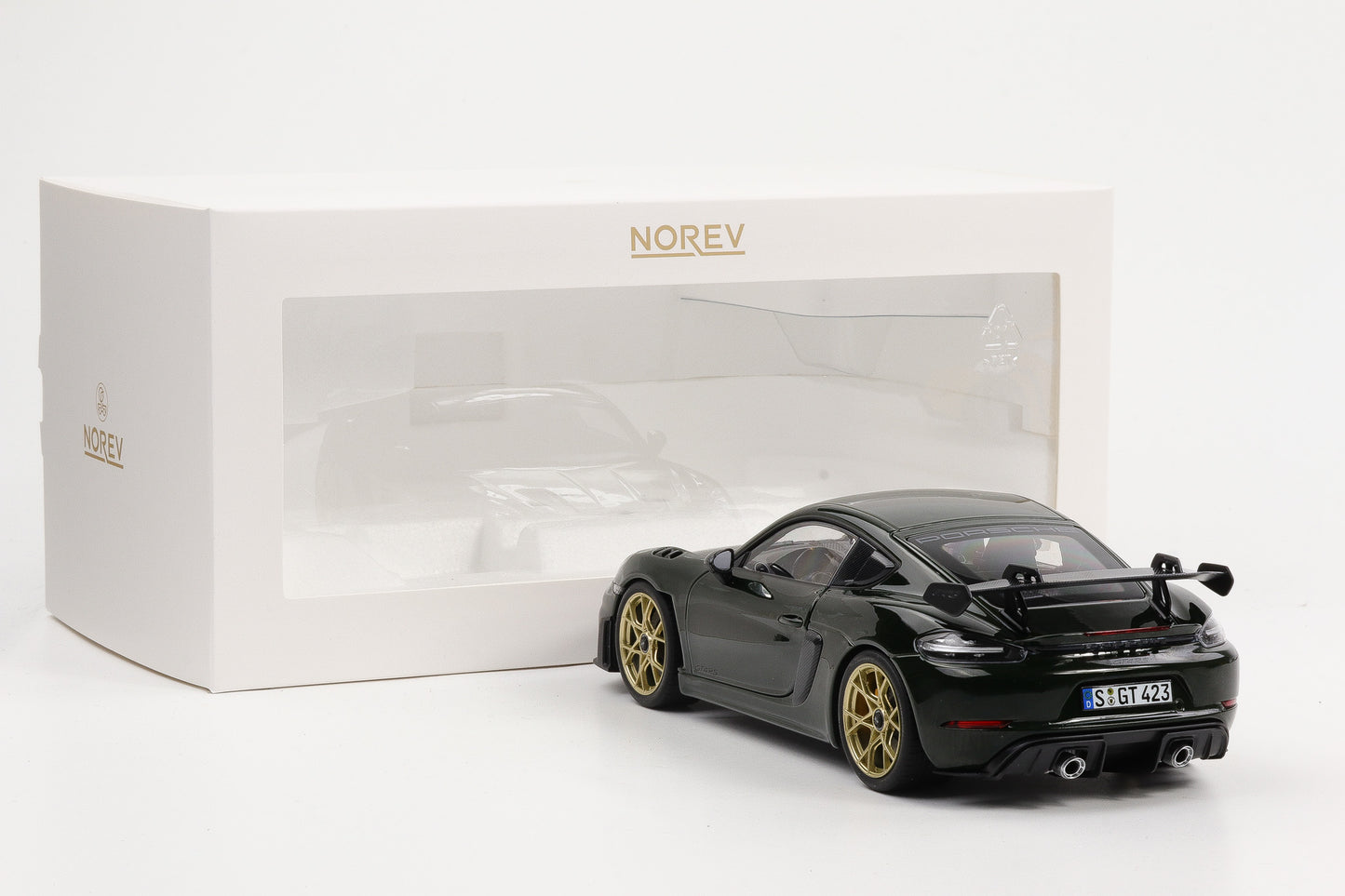 1:18 Norev Porsche 718 Cayman GT4 RS Weissachpaket brewstergreen 187250