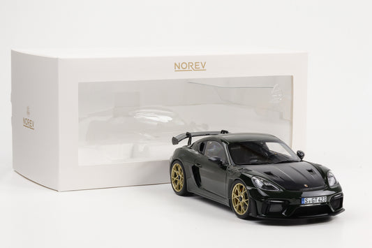 1:18 Norev Porsche 718 Cayman GT4 RS Weissachpaket brewstergreen 187250