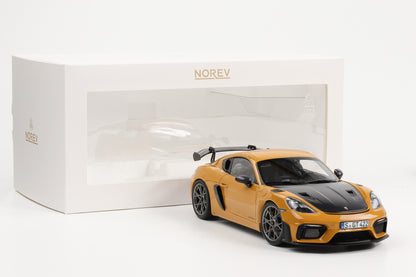 1:18 Norev Porsche 718 Cayman GT4 RS Weissachpaket bahamagelb