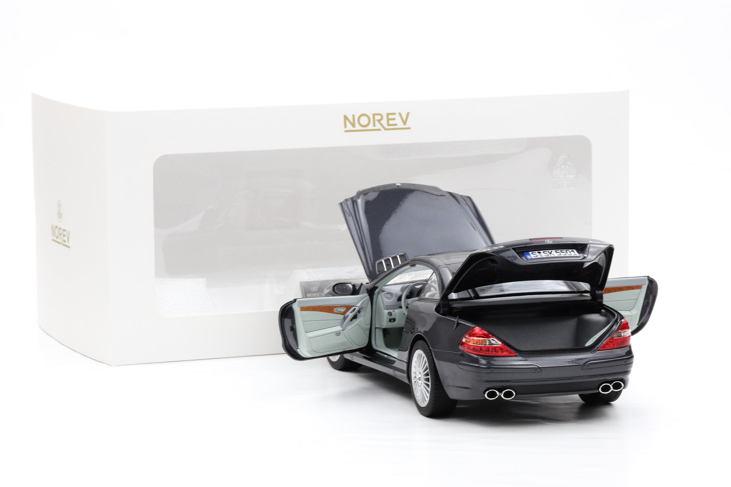 1:18 Norev Mercedes-Benz SL55 AMG R230 mit Hardtop Tectite grey metallic 200pcs