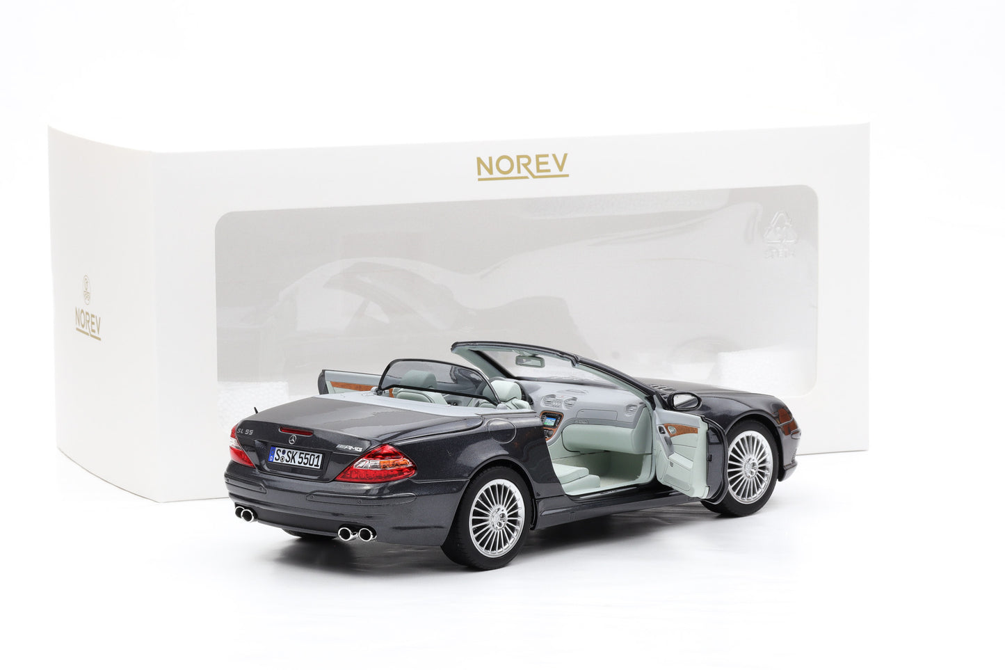 1:18 Norev Mercedes-Benz SL55 AMG R230 mit Hardtop Tectite grey metallic 200pcs