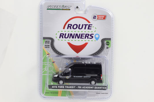1:64 Greenlight 2019 Ford Transit FBI Academy Quantico Route Runners