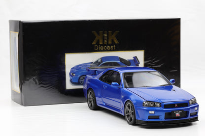 1:12 Nissan Skyline GT-R (R34) V-Spec II OEM-Felgen 2001 blau metallic KK Scale