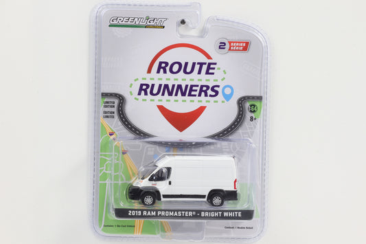1:64 Greenlight 2019 RAM Promaster Bright White Route Runners