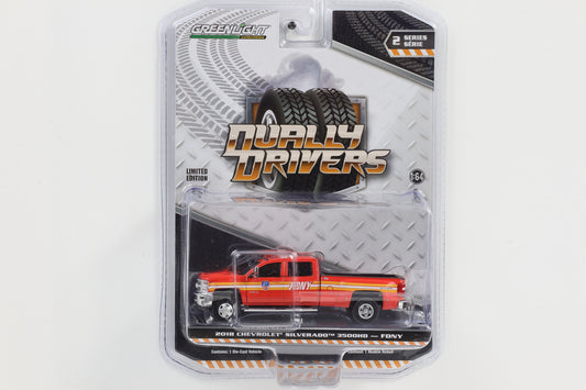 1:64 Greenlight 2018 Chevrolet Silverado 3500HD - FDNY Dually Drivers Series 2