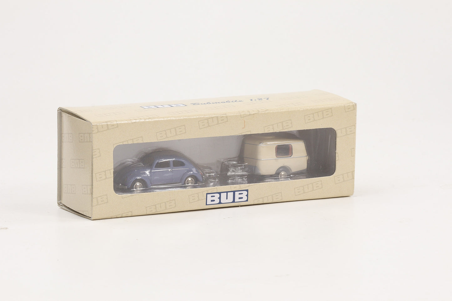 1:87 BUB VW Käfer 1960 mit Eriba Puck blau/beige Limited 1000 Stk. Art.Nr. 06106